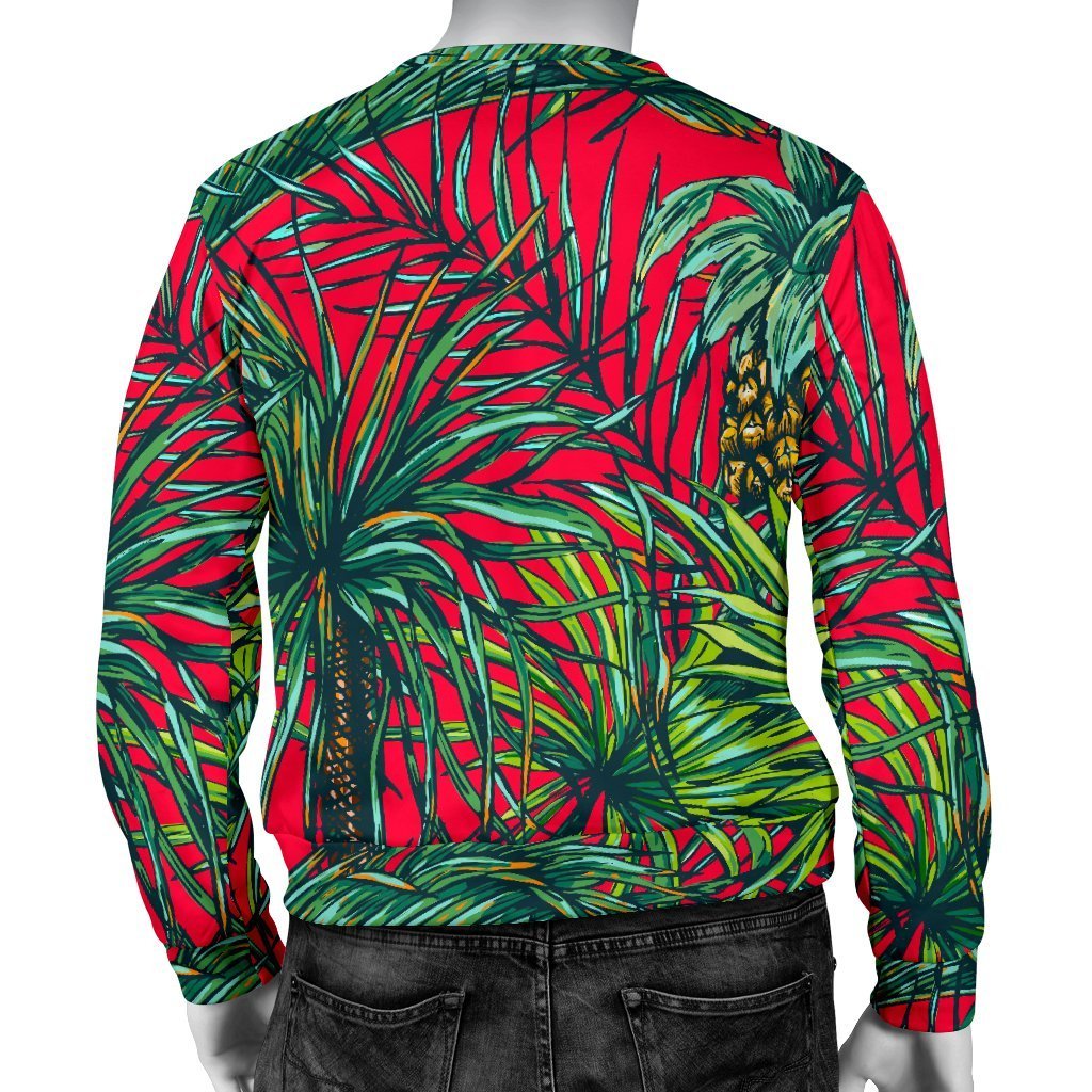 Pineapple Leaves Hawaii Pattern Print Men's Crewneck Sweatshirt GearFrost