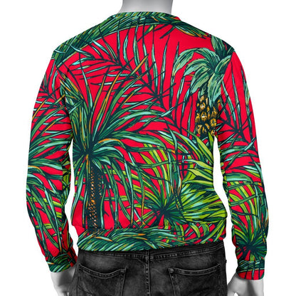 Pineapple Leaves Hawaii Pattern Print Men's Crewneck Sweatshirt GearFrost