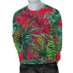 Pineapple Leaves Hawaii Pattern Print Men's Crewneck Sweatshirt GearFrost
