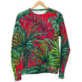 Pineapple Leaves Hawaii Pattern Print Men's Crewneck Sweatshirt