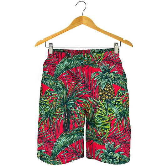 Pineapple Leaves Hawaii Pattern Print Men's Shorts