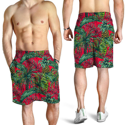 Pineapple Leaves Hawaii Pattern Print Men's Shorts