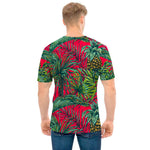 Pineapple Leaves Hawaii Pattern Print Men's T-Shirt