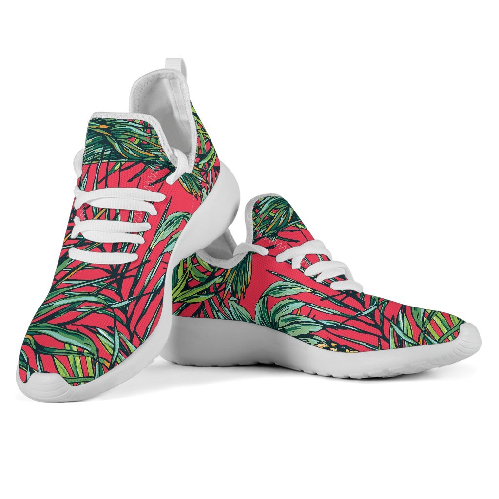 Pineapple Leaves Hawaii Pattern Print Mesh Knit Shoes GearFrost