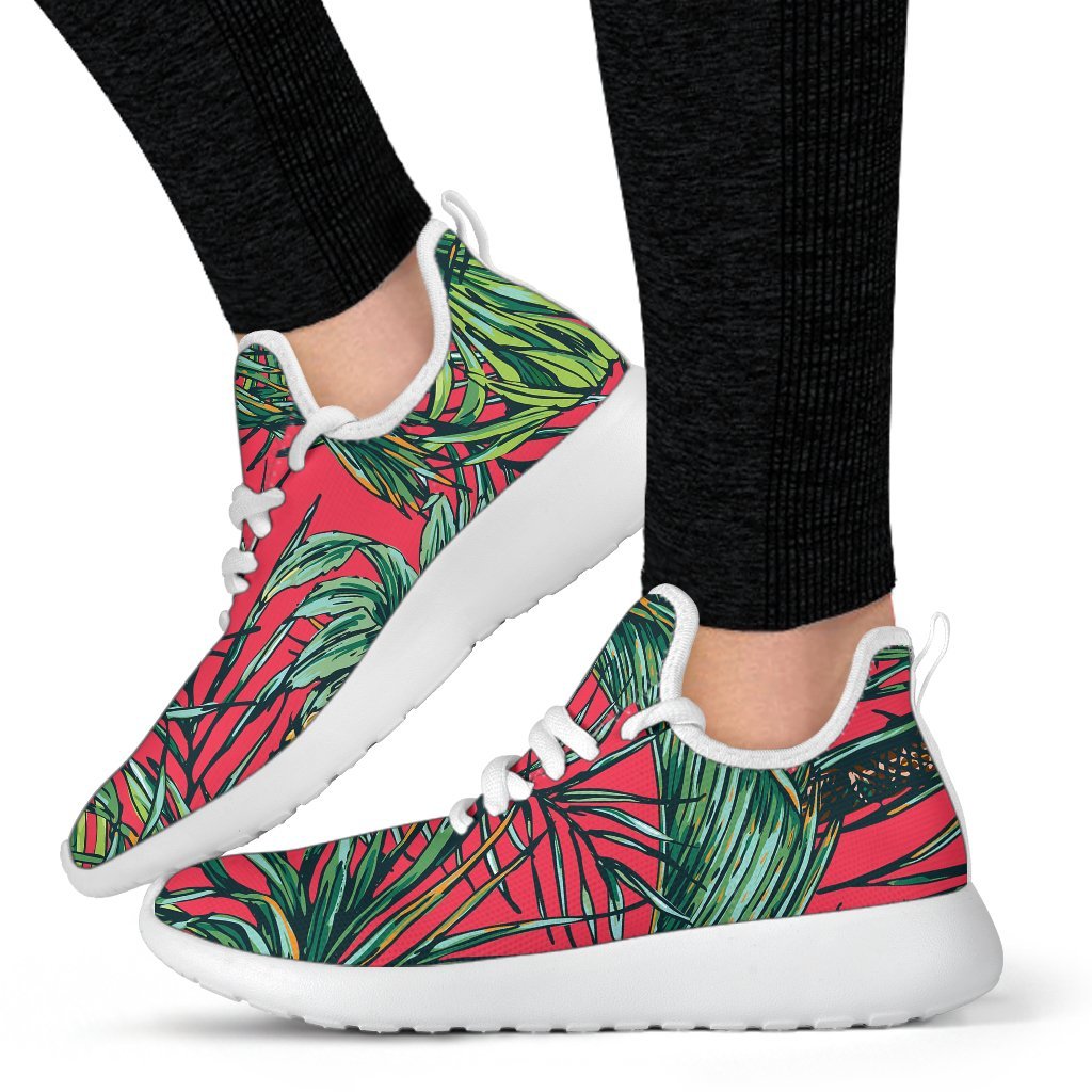 Pineapple Leaves Hawaii Pattern Print Mesh Knit Shoes GearFrost