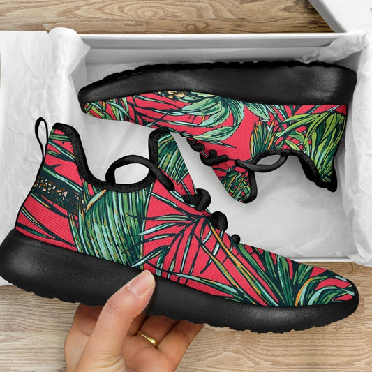 Pineapple Leaves Hawaii Pattern Print Mesh Knit Shoes GearFrost