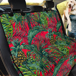 Pineapple Leaves Hawaii Pattern Print Pet Car Back Seat Cover