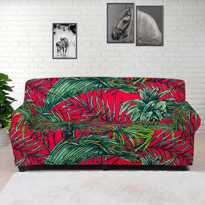 Pineapple Leaves Hawaii Pattern Print Sofa Cover