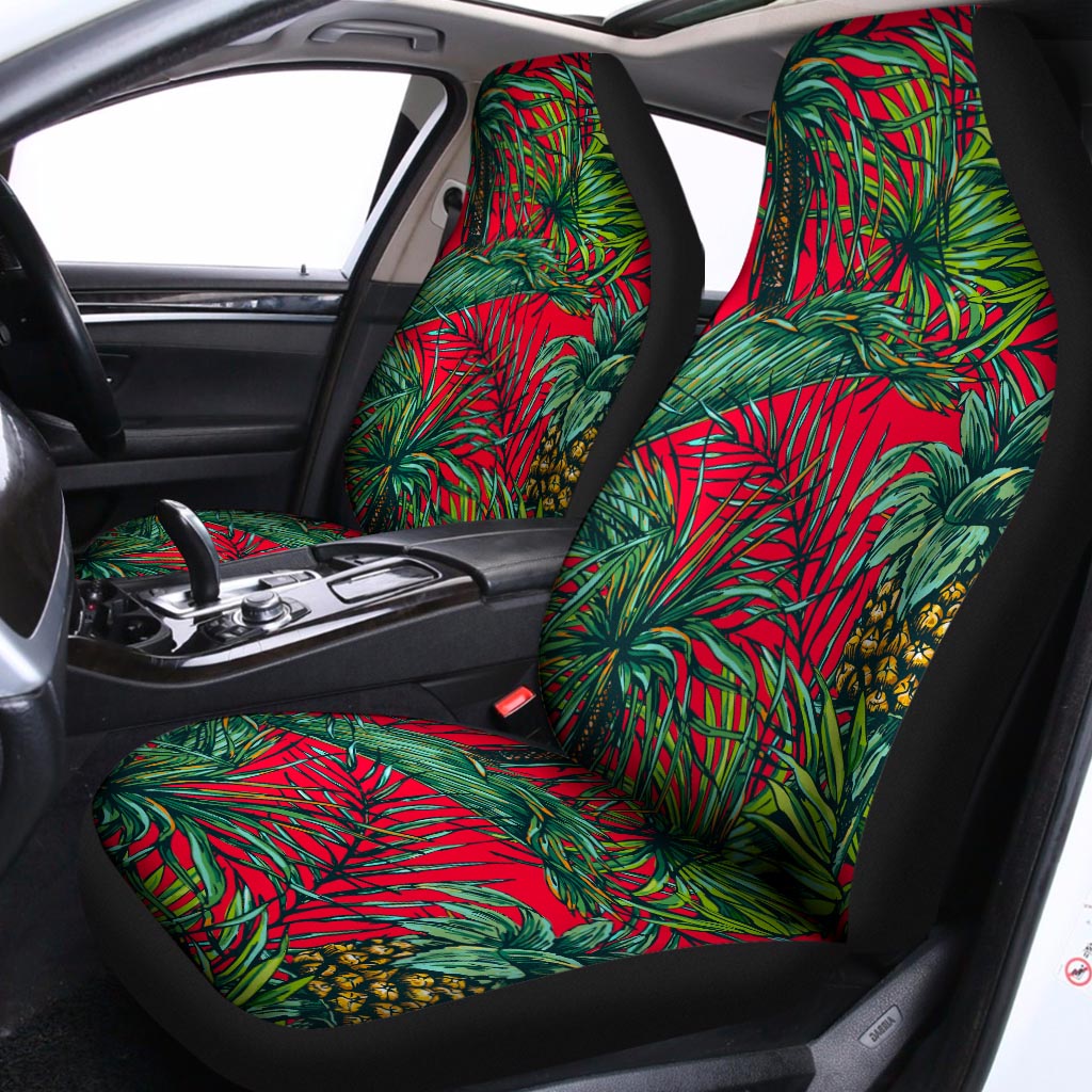 Pineapple Leaves Hawaii Pattern Print Universal Fit Car Seat Covers
