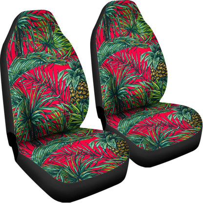Pineapple Leaves Hawaii Pattern Print Universal Fit Car Seat Covers