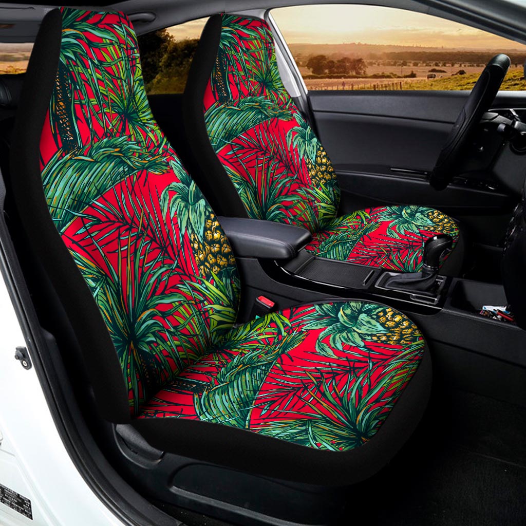 Pineapple Leaves Hawaii Pattern Print Universal Fit Car Seat Covers