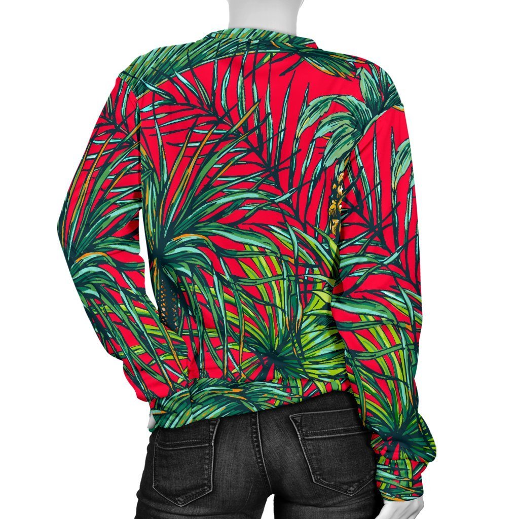 Pineapple Leaves Hawaii Pattern Print Women's Crewneck Sweatshirt GearFrost