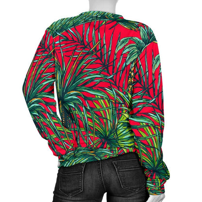 Pineapple Leaves Hawaii Pattern Print Women's Crewneck Sweatshirt GearFrost
