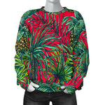 Pineapple Leaves Hawaii Pattern Print Women's Crewneck Sweatshirt GearFrost