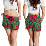 Pineapple Leaves Hawaii Pattern Print Women's Shorts