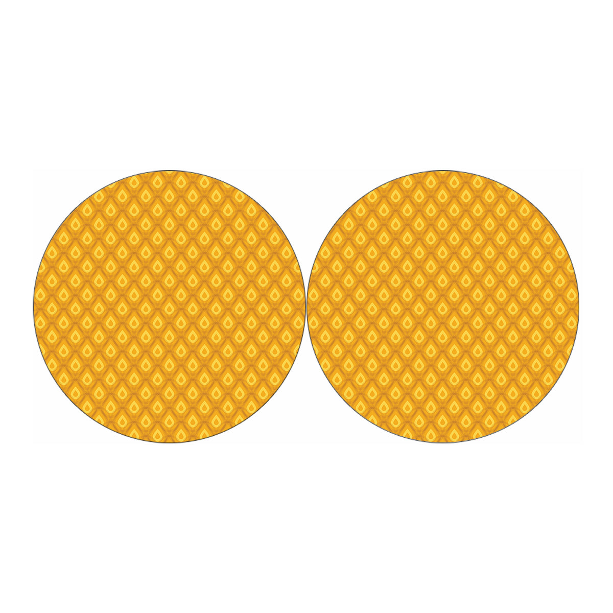 Pineapple Print Car Coasters