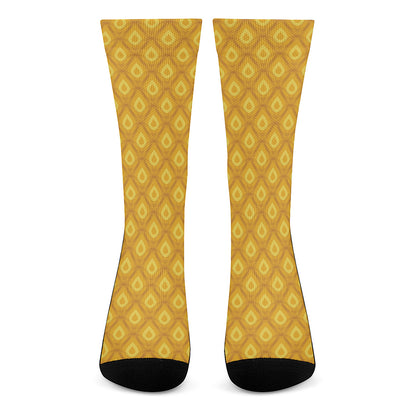 Pineapple Print Crew Socks