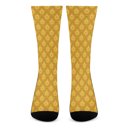 Pineapple Print Crew Socks