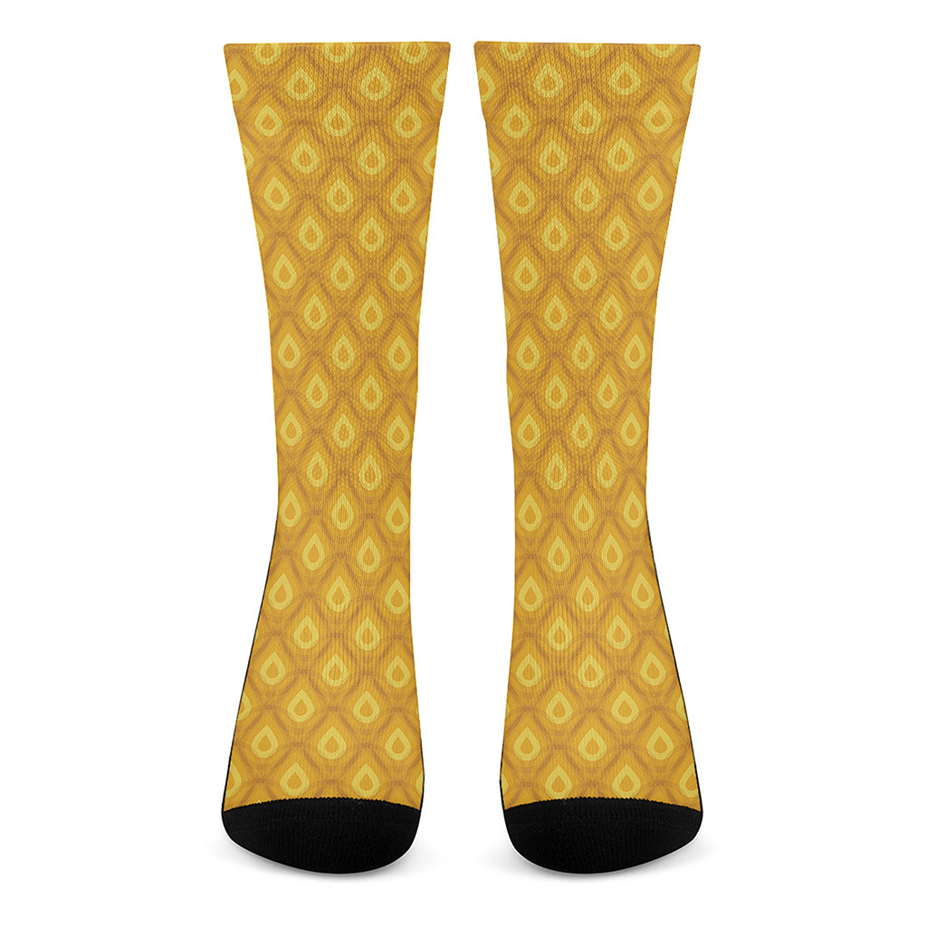 Pineapple Print Crew Socks