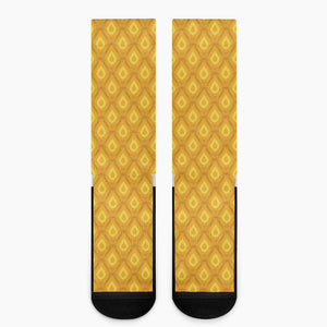 Pineapple Print Crew Socks