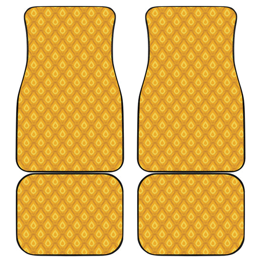 Pineapple Print Front and Back Car Floor Mats