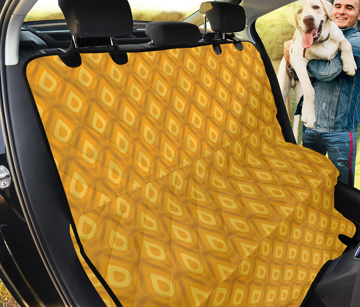 Pineapple Print Pet Car Back Seat Cover
