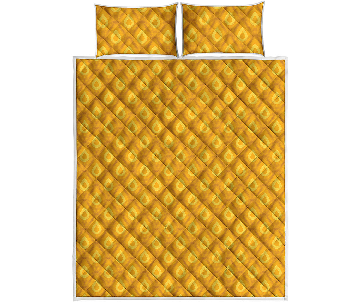 Pineapple Print Quilt Bed Set