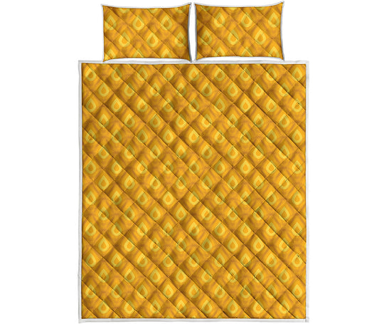 Pineapple Print Quilt Bed Set