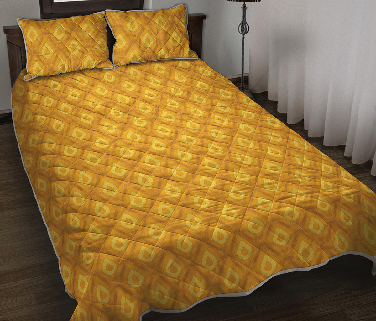 Pineapple Print Quilt Bed Set