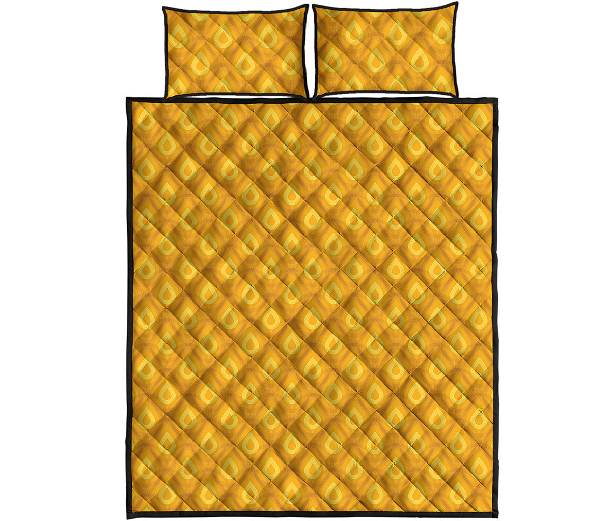 Pineapple Print Quilt Bed Set