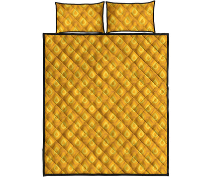 Pineapple Print Quilt Bed Set