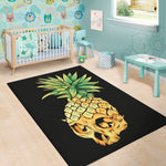 Pineapple Skull Print Area Rug