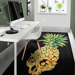 Pineapple Skull Print Area Rug