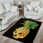 Pineapple Skull Print Area Rug