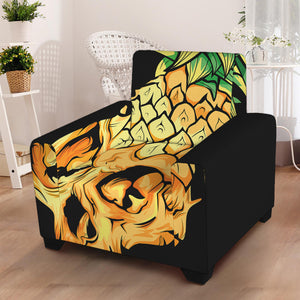 Pineapple Skull Print Armchair Slipcover