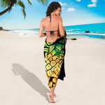 Pineapple Skull Print Beach Sarong Wrap