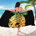 Pineapple Skull Print Beach Sarong Wrap