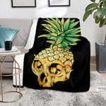 Pineapple Skull Print Blanket