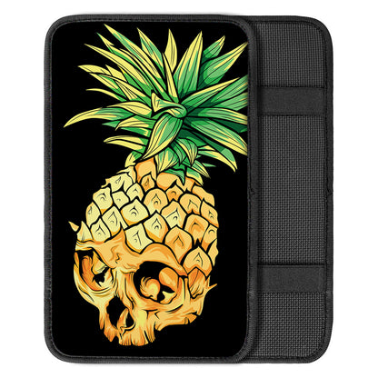 Pineapple Skull Print Car Center Console Cover