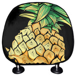 Pineapple Skull Print Car Headrest Covers