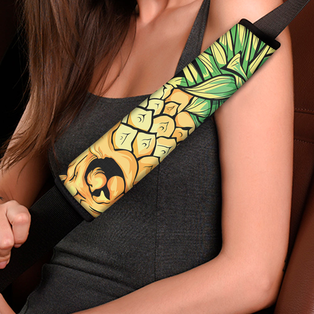 Pineapple Skull Print Car Seat Belt Covers