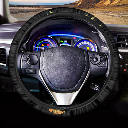 Pineapple Skull Print Car Steering Wheel Cover