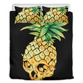 Pineapple Skull Print Duvet Cover Bedding Set