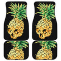 Pineapple Skull Print Front and Back Car Floor Mats