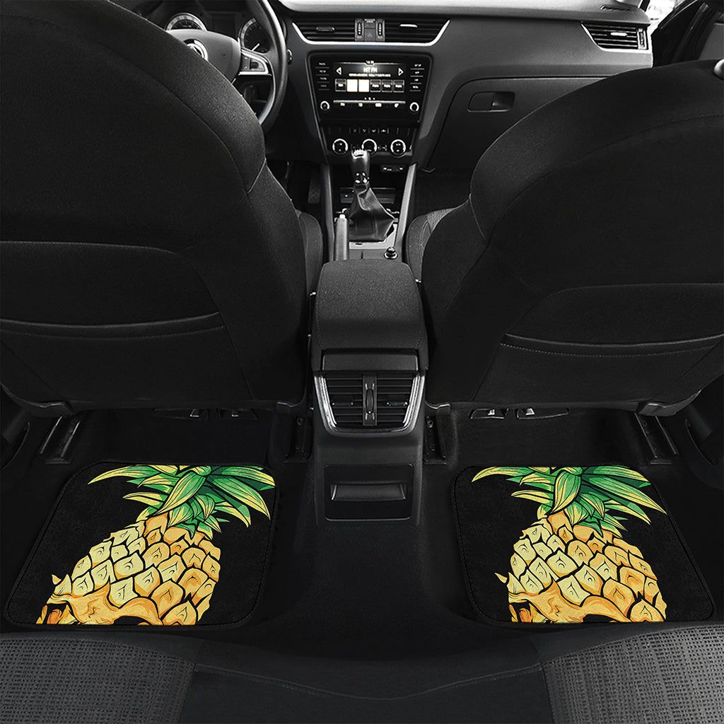 Pineapple Skull Print Front and Back Car Floor Mats