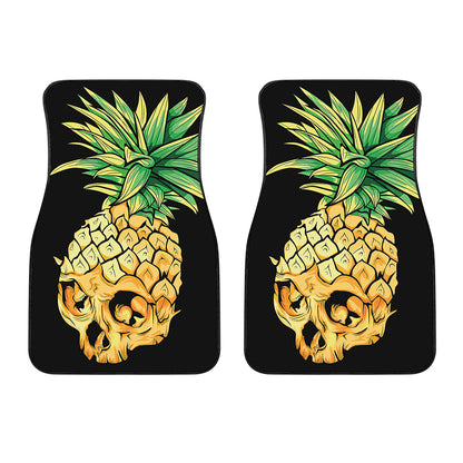 Pineapple Skull Print Front Car Floor Mats
