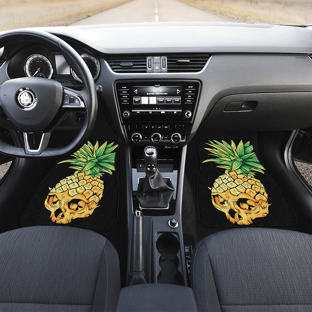 Pineapple Skull Print Front Car Floor Mats