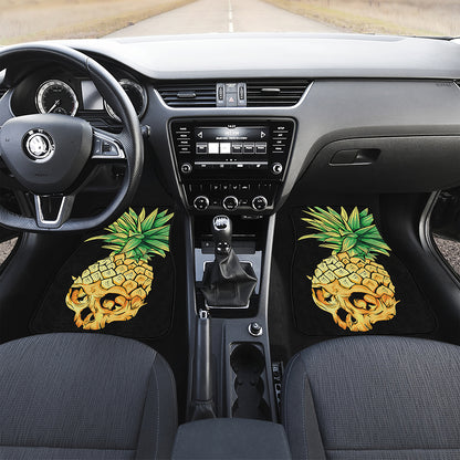 Pineapple Skull Print Front Car Floor Mats