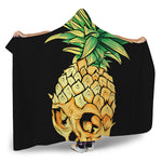 Pineapple Skull Print Hooded Blanket