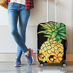 Pineapple Skull Print Luggage Cover